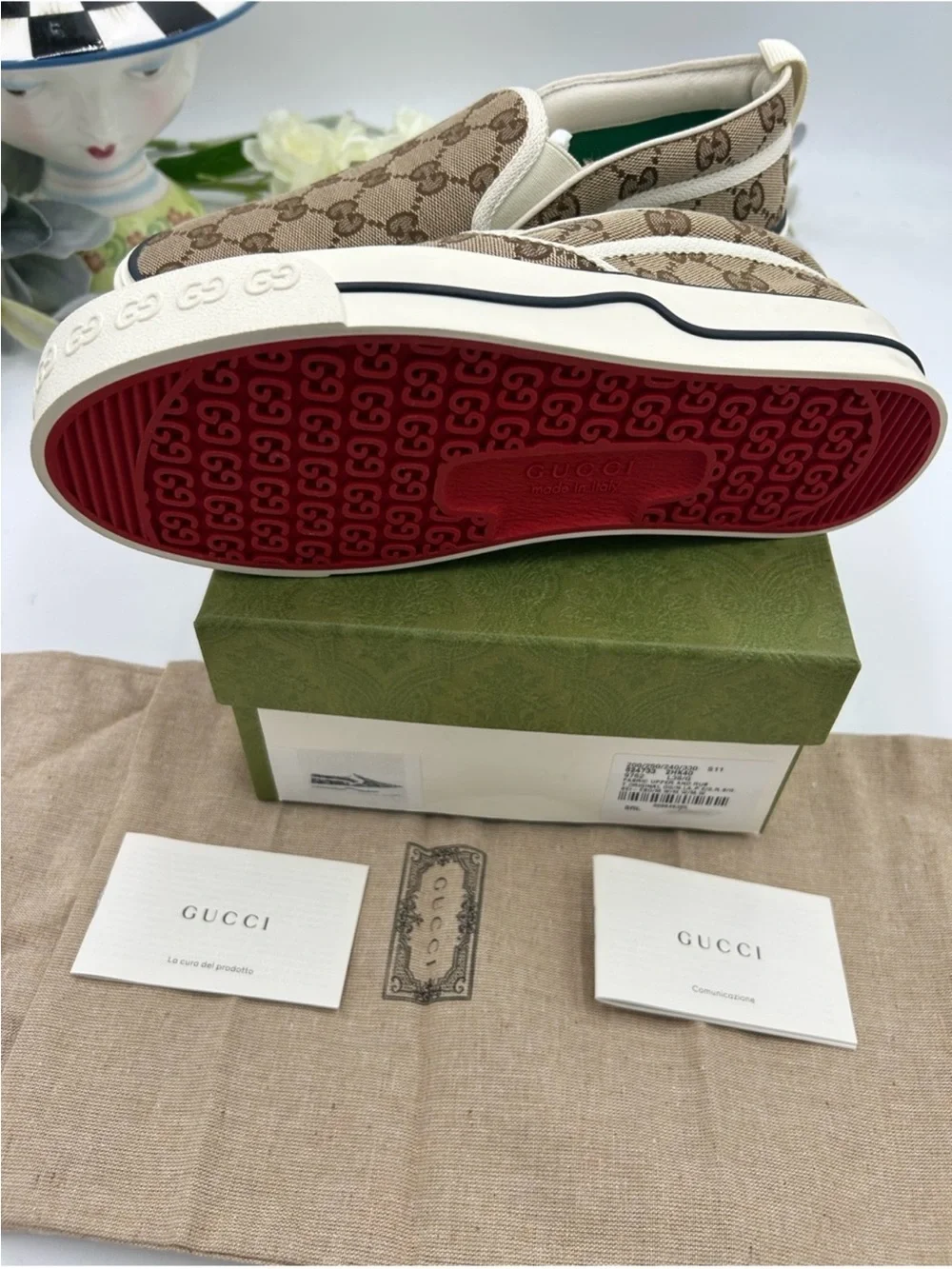 Women’s Gucci tennis 1977 slip on sneakers size 38.5 made in Italy